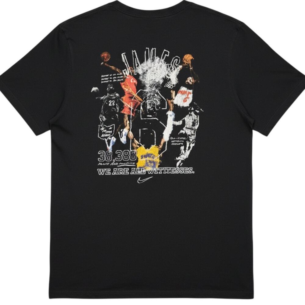 Nike Scoring Record Tee LeBron James Men’s XL Black T-Shirt Tee Basketball NBA